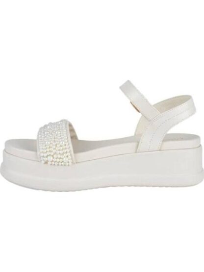 SANDALIA PLANA PERLAS BEIGE/HUESO VI LINE - Image 5