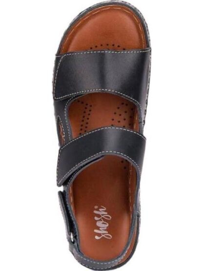 SANDALIA PLANA DE PIEL NEGRO SHOSH - Image 3