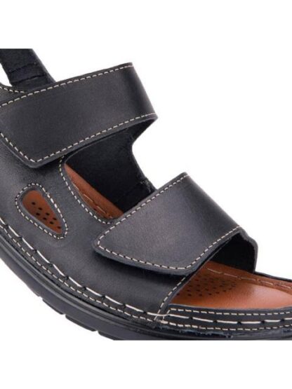 SANDALIA PLANA DE PIEL NEGRO SHOSH - Image 6