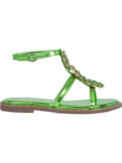 SANDALIA PLANA VERDE VI LINE FASHION