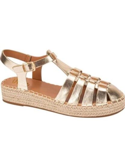 SANDALIA PLANA ORO VI LINE - Image 2