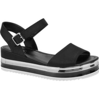 SANDALIA PLATAFORMA BAJA NEGRO VI LINE