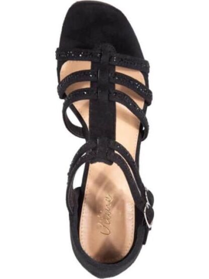 SANDALIA PLATAFORMA CON BRILLOS NEGRO VI LINE FASHION - Image 3