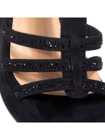 SANDALIA PLATAFORMA CON BRILLOS NEGRO VI LINE FASHION - Image 6