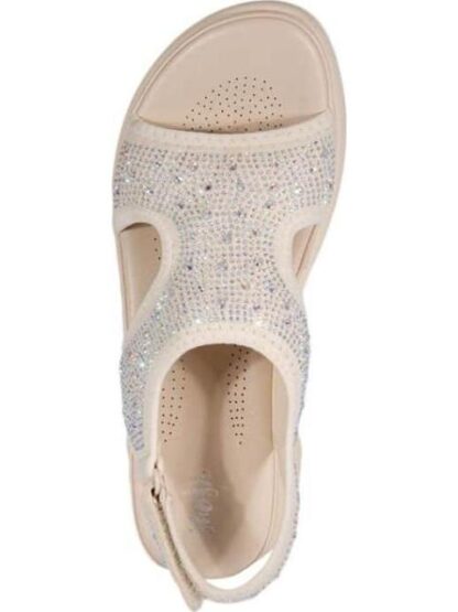 SANDALIA PLATAFORMA CON BRILLOS BEIGE SHOSH - Image 3