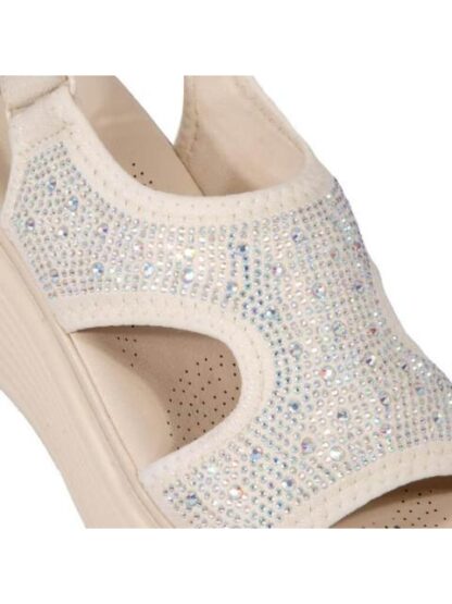 SANDALIA PLATAFORMA CON BRILLOS BEIGE SHOSH - Image 6