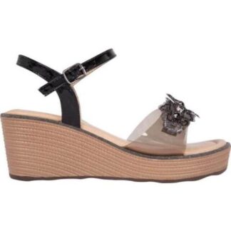 SANDALIA PLATAFORMA MARIPOSAS NEGRO VI LINE FASHION