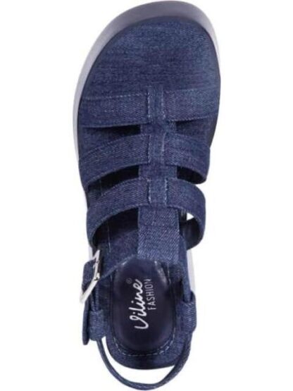 SANDALIA CON PLATAFORMA AZUL MEZCLILLA VI LINE FASHION - Image 3