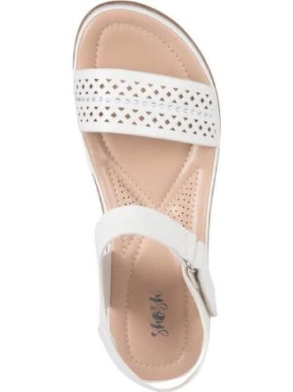 SANDALIA PERFORADA CON PLATAFORMA BLANCO SHOSH - Image 3