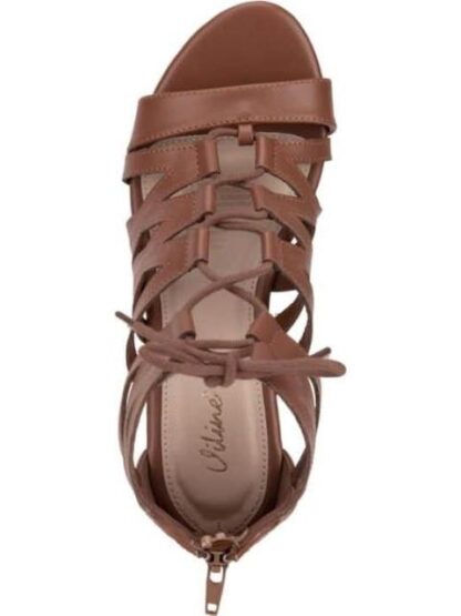 SANDALIA ROMANA CON PLATAFORMA COGNAC VI LINE - Image 3