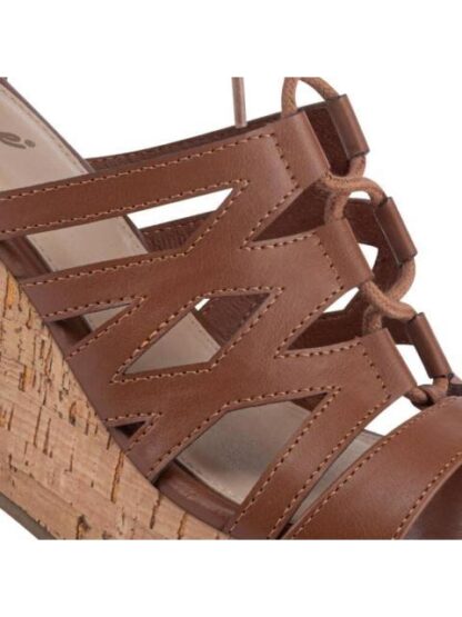 SANDALIA ROMANA CON PLATAFORMA COGNAC VI LINE - Image 6