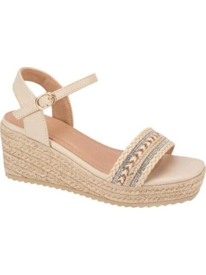 SANDALIA PLATAFORMA BEIGE/HUESO VI LINE - Image 2