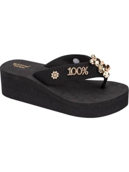SANDALIA CON PLATAFORMA NEGRO BANANA PRICE - Image 2
