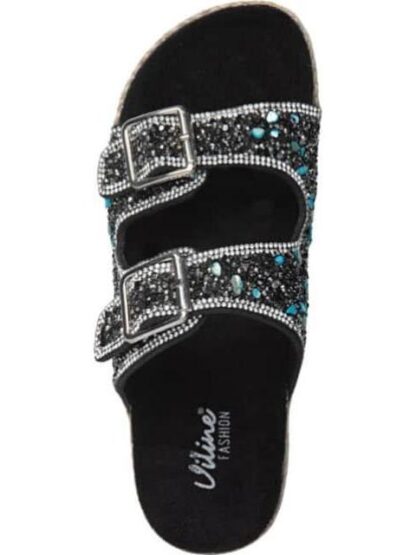 SANDALIA CON BRILLOS NEGRO VI LINE FASHION - Image 4