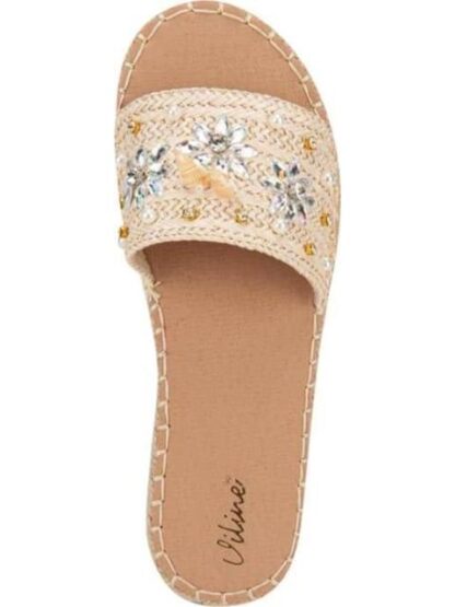 SANDALIA PLANA BRILLOS BEIGE VI LINE - Image 3