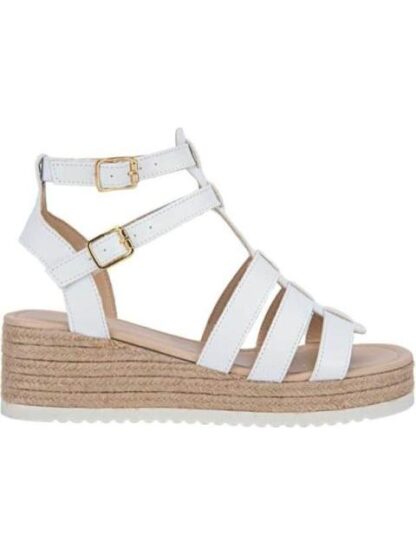 SANDALIA ROMANA PLATAFORMA BAJA BLANCO VI LINE
