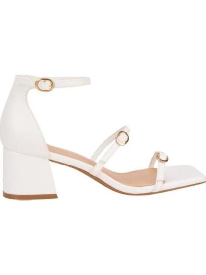 SANDALIA TACON CUADRADO BLANCO YAELI