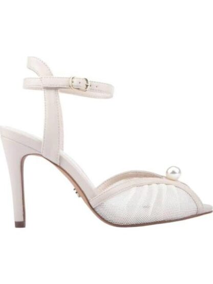 SANDALIA TACON DELGADO BEIGE/HUESO THALIA SODI