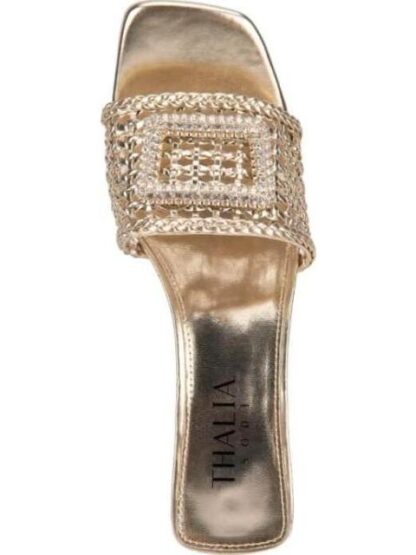 SANDALIA HEBILLA TEJIDO ORO THALIA SODI - Image 3