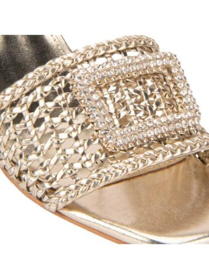 SANDALIA HEBILLA TEJIDO ORO THALIA SODI - Image 6