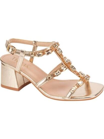 SANDALIA CON BRILLOS ORO THALIA SODI - Image 2