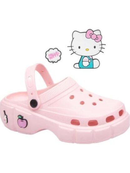 SANDALIA ZUECO ROSA PALO HELLO KITTY