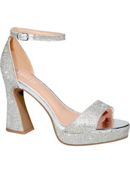 SANDALIAS CON PLATAFORMA BRILLOS PLATA THALIA SODI - Image 2