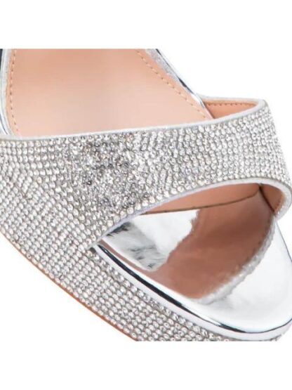 SANDALIAS CON PLATAFORMA BRILLOS PLATA THALIA SODI - Image 4