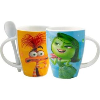SET 2 TAZAS CON CUCHARA INSIDE OUT 2 MULTICOLOR DISNEY