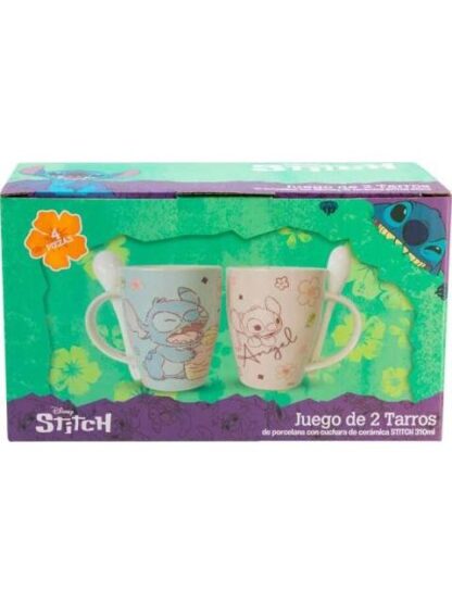 SET 2 TAZAS CON CUCHARA STITCH 310 ML MULTICOLOR DISNEY - Image 6