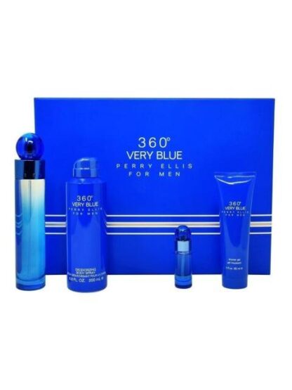 SET 360 VERY BLUE PERRY ELLIS CABALLERO 4 PZ - ORIGINAL - Image 2