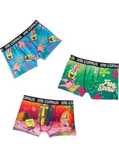 SET 3 BOXERS BOB ESPONJA MULTICOLOR BOB ESPONJA