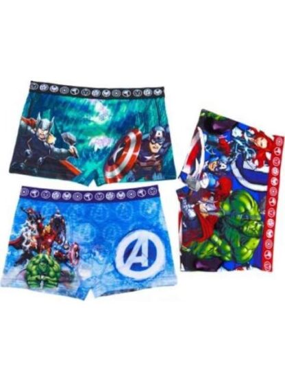 SET 3 BOXERS MARVEL BICOLOR AVENGERS