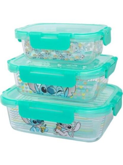 SET 3 TUPPERS VIDRIO MULTICOLOR DISNEY - Image 2