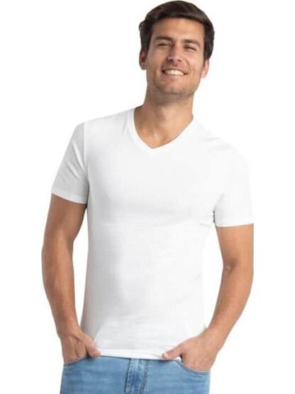 SET 3 PLAYERAS CUELLO V BLANCO LACOSTE