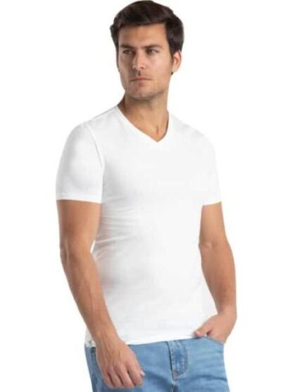 SET 3 PLAYERAS CUELLO V BLANCO LACOSTE - Image 2