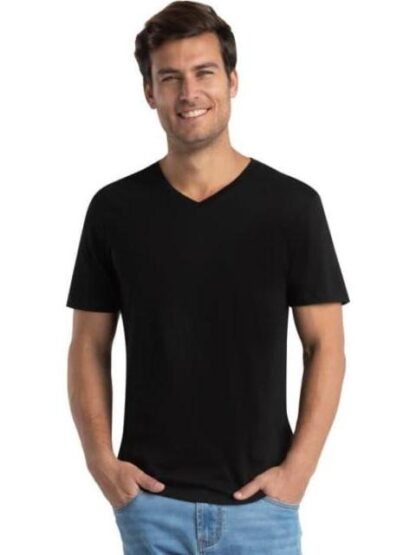 SET 3 PLAYERAS CUELLO V NEGRO LACOSTE - Image 2