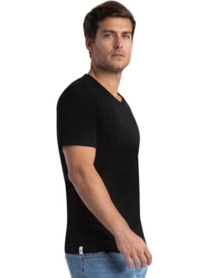 SET 3 PLAYERAS CUELLO V NEGRO LACOSTE - Image 4