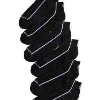 SET 6 PARES DE QUARTERS CON ESTAMPADOS NEGRO PROKENNEX