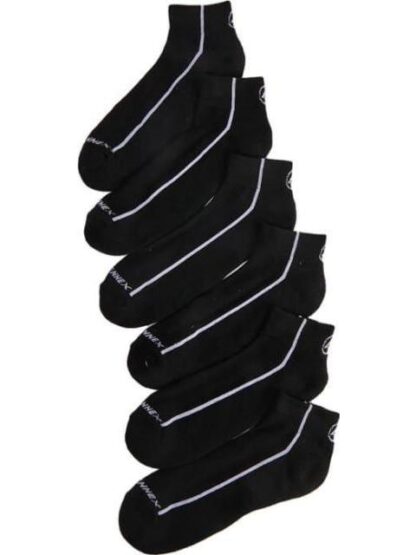 SET 6 PARES DE QUARTERS CON ESTAMPADOS NEGRO PROKENNEX