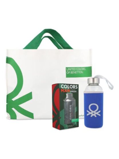 SET BENETTON COLORS GREEN 200ML EDT SPRAY BOLSA REUSABLE