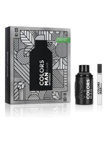 SET BENETTON COLORS MAN BLACK INTENSE EDT 100ML + MEGASPRITZER 10ML - Image 4