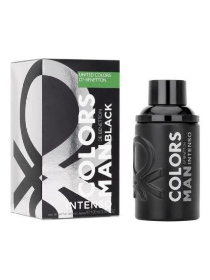 SET BENETTON COLORS MAN BLACK INTENSE EDT 100ML + MEGASPRITZER 10ML - Image 5