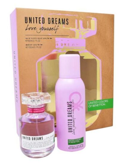 SET BENETTON LOVE YOURSELF 2PZ 80ML EDT SPRAY