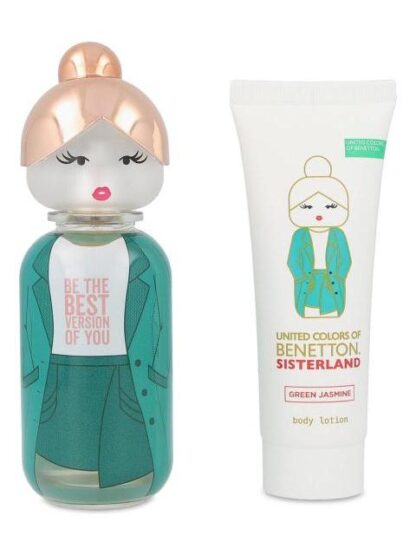 SET BENETTON SISTERLAND GREEN JASMINE 2PZ 80ML EDT SPRAY
