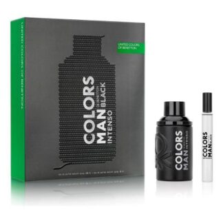 SET COLORS MAN BLACK INTENSO BENETTON 2PZ 100ML EDP - HOMBRE