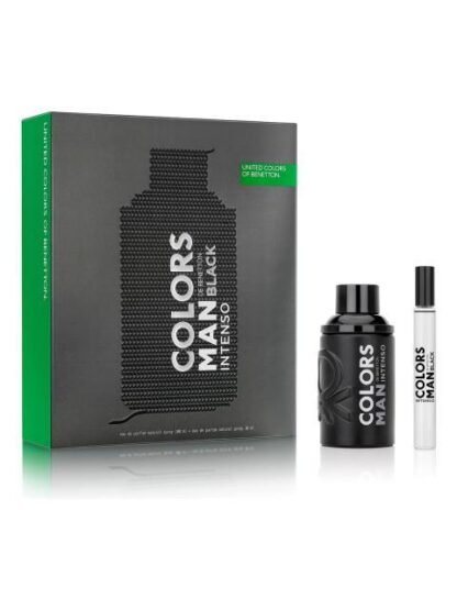 SET COLORS MAN BLACK INTENSO BENETTON 2PZ 100ML EDP - HOMBRE