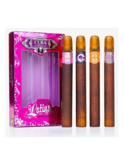 SET CUBA LATINO DAMA DES CHAMPS 4 PZ 35 ML C U SPRAY