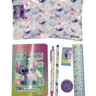 SET ESCOLAR 7 PIEZAS STITCH MULTICOLOR STITCH