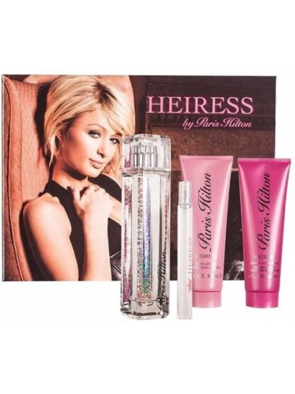 PERFUME SET 4 PIEZAS PARIS HILTON HEIRESS SPRAY BODY LOTION SHOWER GEL EDP 100 ML - Image 4